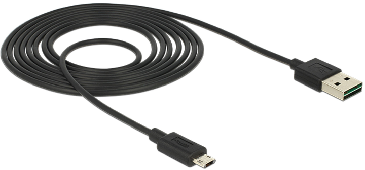 Kabel Delock USB Type-A - micro-USB M/M 2 m Black (4043619838509) - obraz 1