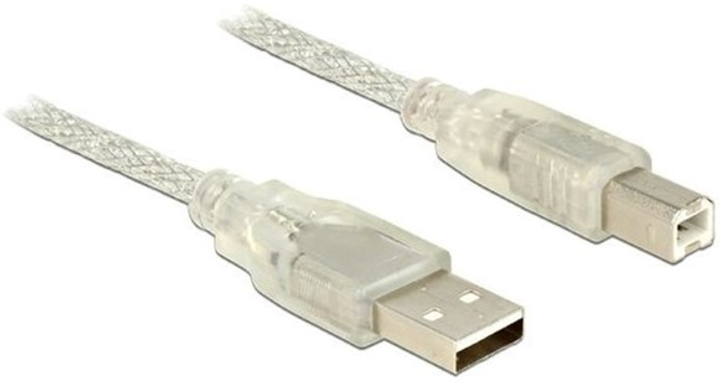 Кабель Delock USB Type-A - USB Type-B M/M 1.5 м Transparent (4043619838936) - зображення 1