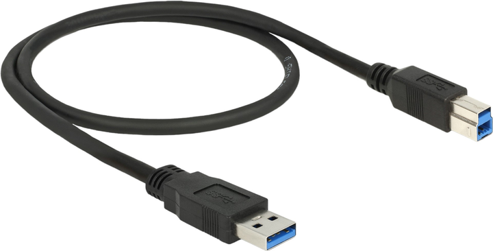 Kabel Delock USB Type-A - USB Type-B M/M 0.5 m Black (4043619850655) - obraz 1