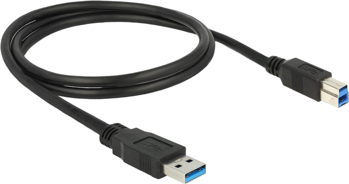 Kabel Delock USB Type-A - USB Type-B M/M 1 m Black (4043619850662) - obraz 1