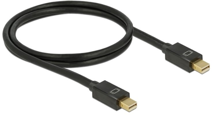 Kabel Delock mini DisplayPort M/M 1 m Black (4043619834730) - obraz 2