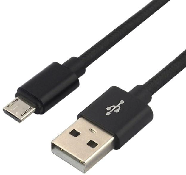 Kabel Everactive USB Type-A - micro-USB M/M 0.3 m Black (5903205771131) - obraz 1