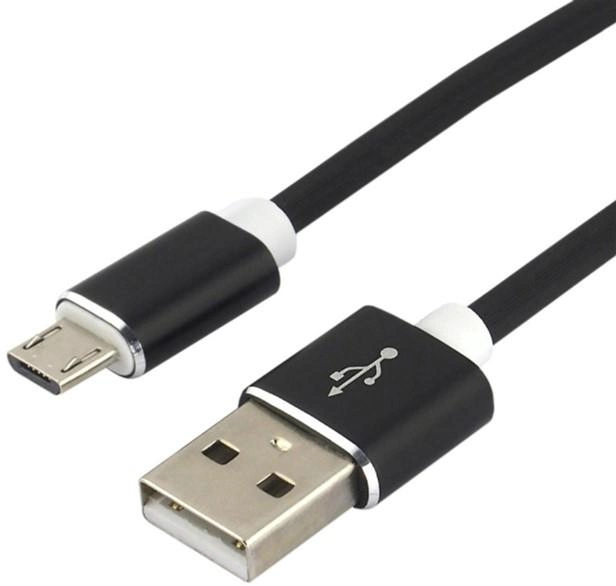 Kabel Everactive USB Type-A - micro-USB M/M 1 m Black (5903205770684) - obraz 1