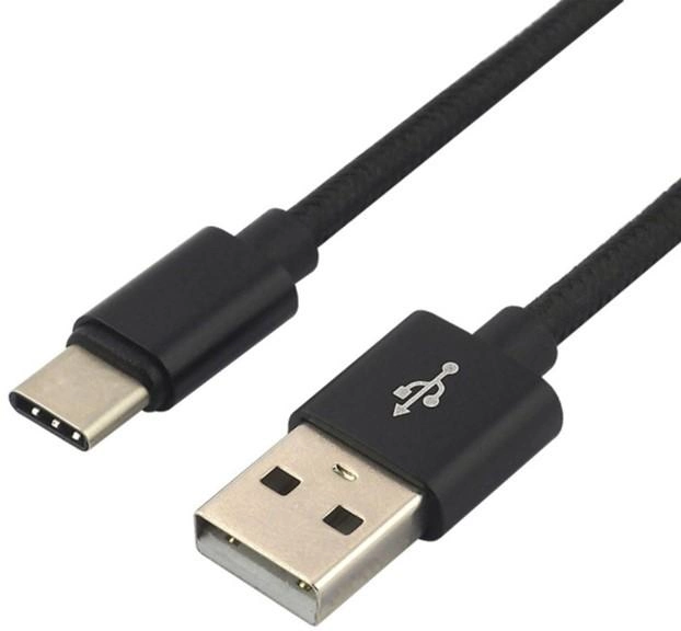 Kabel Everactive USB Type-A - USB Type-C M/M 1.2 m Black (5903205771124) - obraz 1