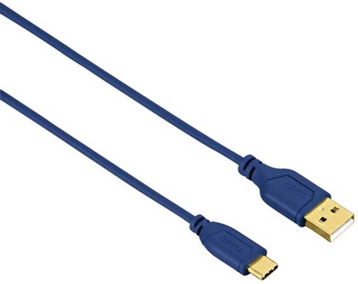 Kabel Hama USB Type-C - USB Type-A M/M 0.75 m Blue (4047443342928) - obraz 2