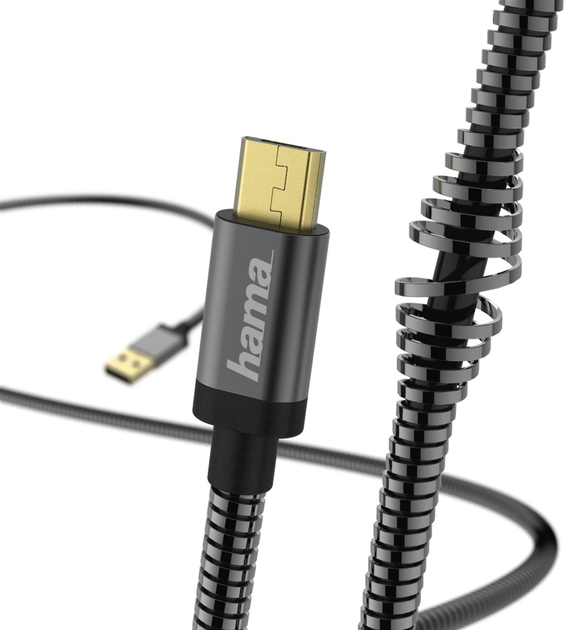 Кабель Hama USB Type-A - micro-USB M/M 0.75 м Black (4047443347367) - зображення 2