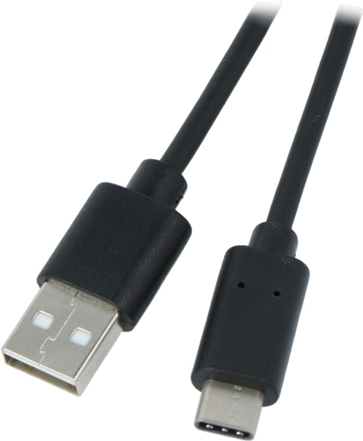 Kabel Lanberg USB Type-C - USB Type-A M/M 0.5 m Black (5901969434743) - obraz 1