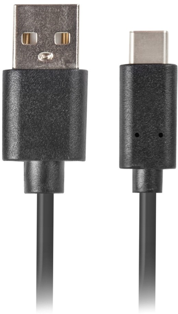 Kabel Lanberg USB Type-C - USB Type-A M/M 1 m Black (5901969434729) - obraz 1