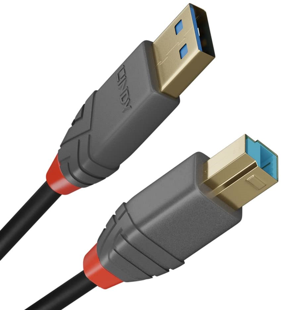Kabel Lindy USB Type-A - USB Type-B M/M 3 m Black (4002888367431) - obraz 1