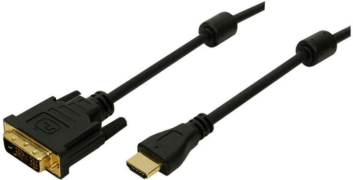 Kabel LogiLink HDMI - DVI-D M/M 5 m Black (4260113567135) - obraz 1