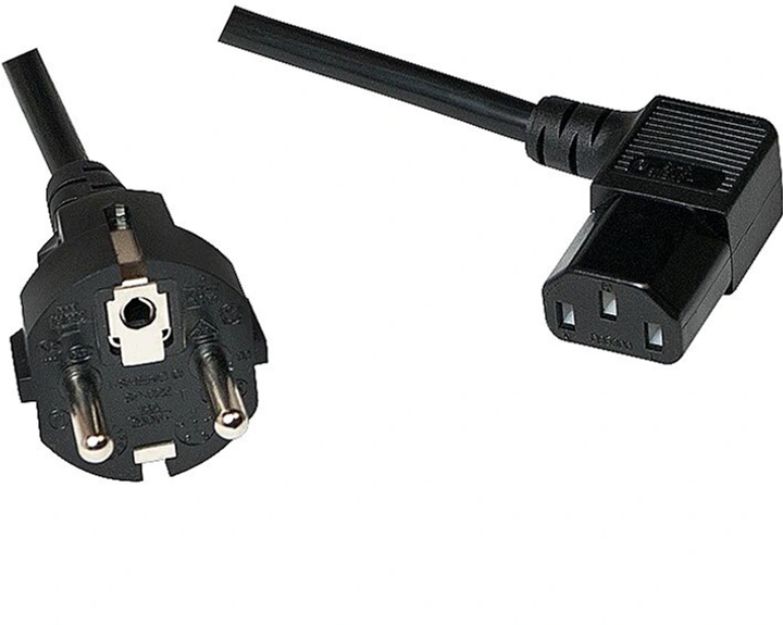 Kabel zasilający LogiLink CEE7/7 - IEC-C13 M/F 2 m Black (4052792038903) - obraz 1