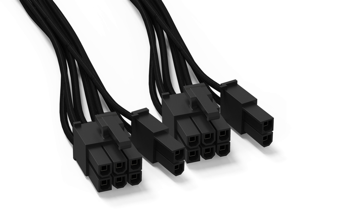 Kabel Be Quiet 2 x PCIe 6+2 - PSU M/M 0.6 m Black (4260052186442) - obraz 2
