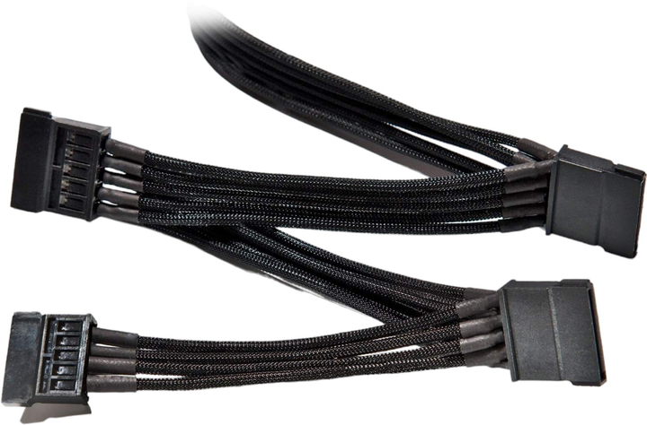 Kabel Be Quiet 4 x SATA - PSU M/M 0.9/0.6 m Black (4260052183465) - obraz 1