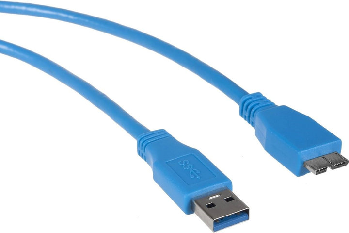 Кабель Maclean USB Type-A - micro-USB 0.5 м Blue (5902211105312) - зображення 1