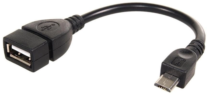 Kabel adapter Maclean USB Type-A - micro-USB 0.15 m Black (5902211100850) - obraz 1
