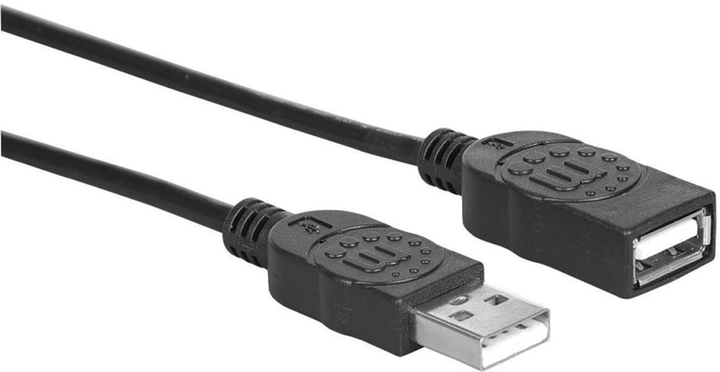 Кабель Manhattan USB Type-A M/M 0.5 м Black (766623322904) - зображення 2