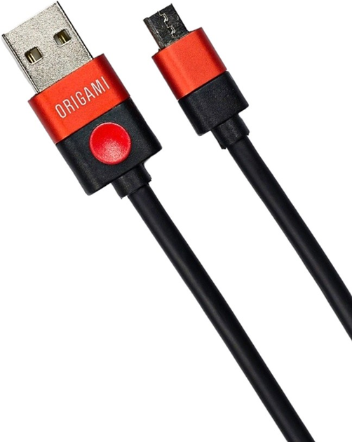 Kabel Origami USB Type-A - micro-USB 3 m Black (5901592833142) - obraz 1