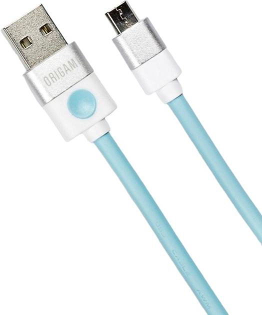 Kabel Origami USB Type-A - micro-USB 3 m Blue (5901592833173) - obraz 1