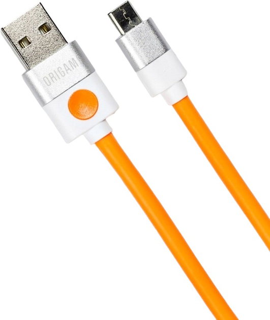 Kabel Origami USB Type-A - micro-USB 1 m Orange (5901592832640) - obraz 1
