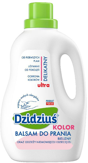 Balsam do prania Dzidziuś Ultra delikatny dla bielizny niemowlęcej i dziecięcej do ubrań kolorowych 1500 ml (5900133008520) - obraz 1