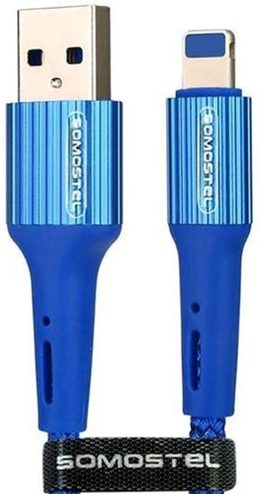 Kabel Somostel USB Type-A - Lightning 3.6A 1 m Blue (6971469292180) - obraz 1