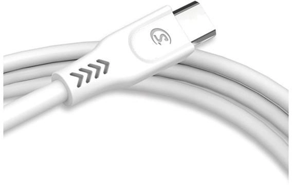Kabel Somostel USB Type-A - USB Type-C 3.1A 1 m White (5902012966860) - obraz 2