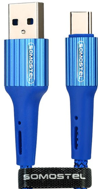 Kabel Somostel USB Type-A - USB Type-C 3.6A 1 m Blue (5902012966754) - obraz 1