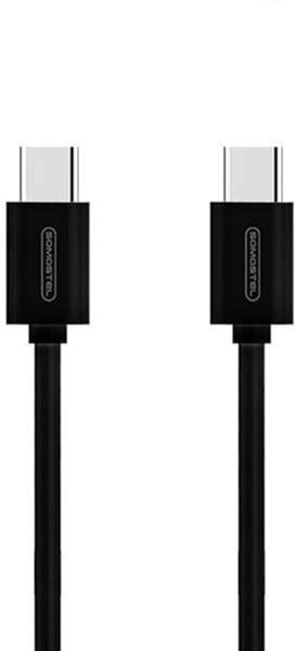 Kabel Somostel USB Type-C - USB Type-C 5A 1.2 m Black (5902012968574) - obraz 1