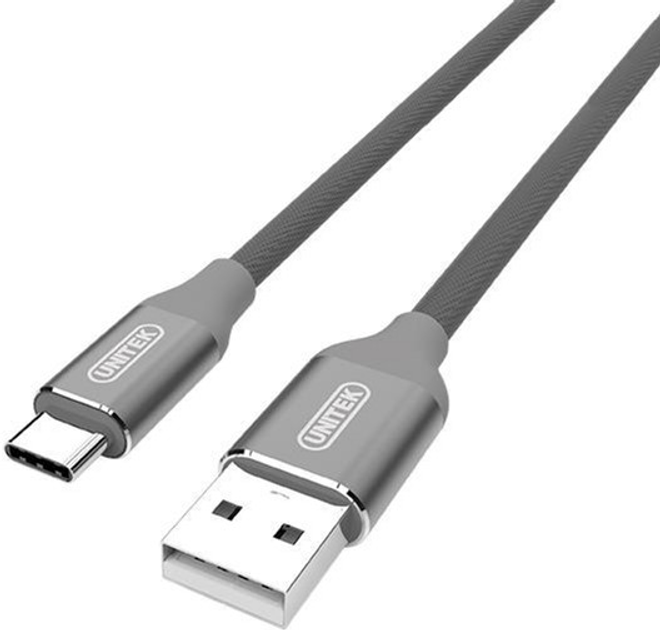Кабель Unitek USB Type-A - USB Type-C M/M 1 м Gray (4894160031853) - зображення 1