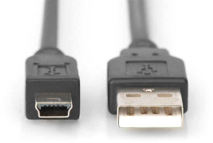 Kabel Digitus USB Type-A Type-A - mini B M/M 1 m Black (4016032282891) - obraz 2
