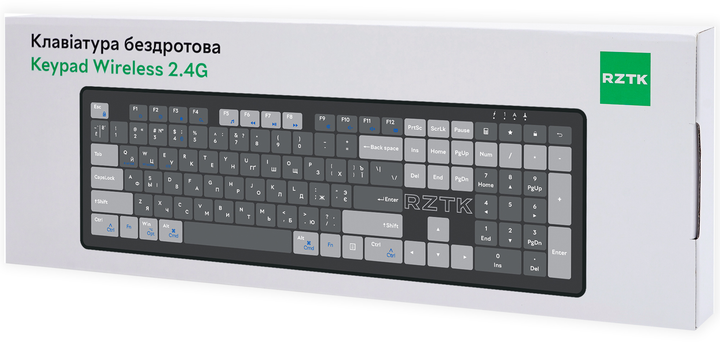 Клавіатура бездротова RZTK Keypad Wireless 2.4G - зображення 15
