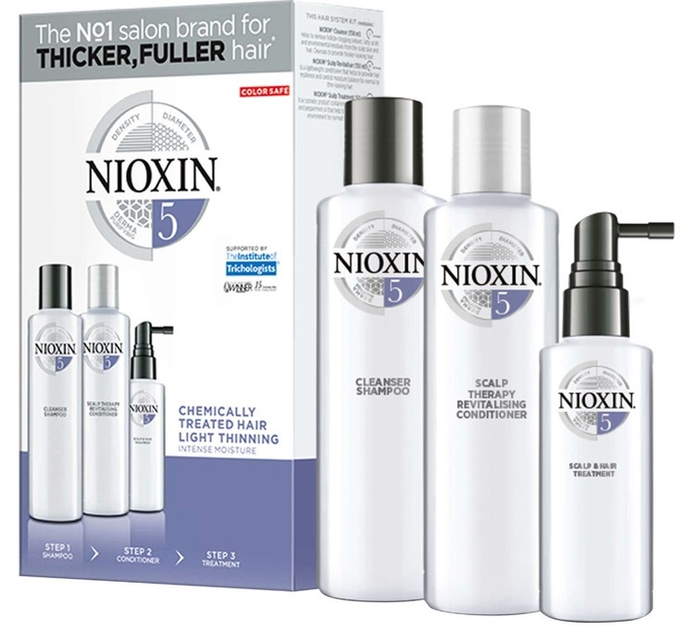 Zestaw do pielęgnacji włosów Nioxin System 5 szampon do włosów 150 ml + odżywka do włosów 150 ml + kuracja do włosów 50 ml (3614227273115) - obraz 1