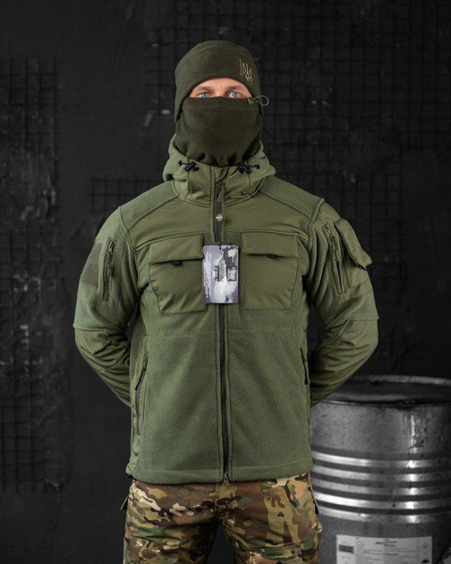 Тактическая флисовка куртка oliva combo XL - изображение 2
