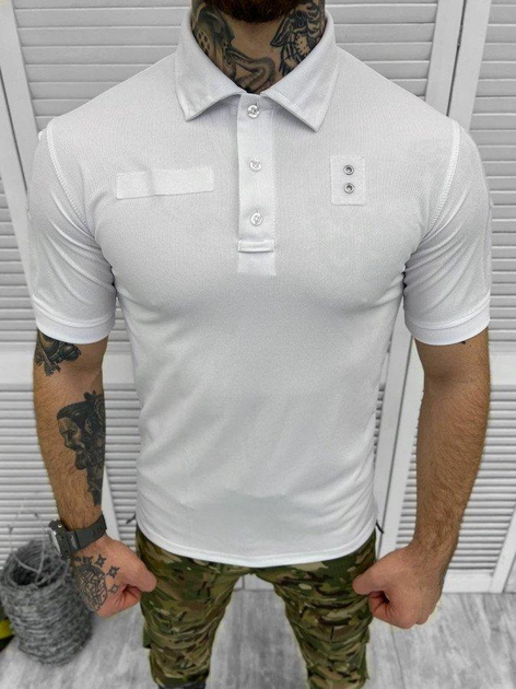 Тактическая футболка polo white S - изображение 2