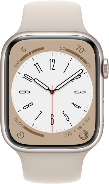 Smartwatch Apple Watch Series 8 GPS + Cellular 45mm Starlight Aluminium Case with Starlight Sport Band (APL_MNK43) - obraz 2