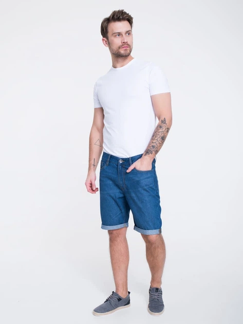 Krótkie spodenki męskie jeansowe Big Star Aden-300 W33 Niebieskie (5900714237622) - obraz 3