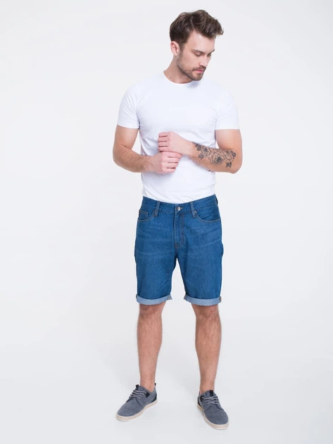 Krótkie spodenki męskie jeansowe Big Star Aden-300 W33 Niebieskie (5900714237622) - obraz 6