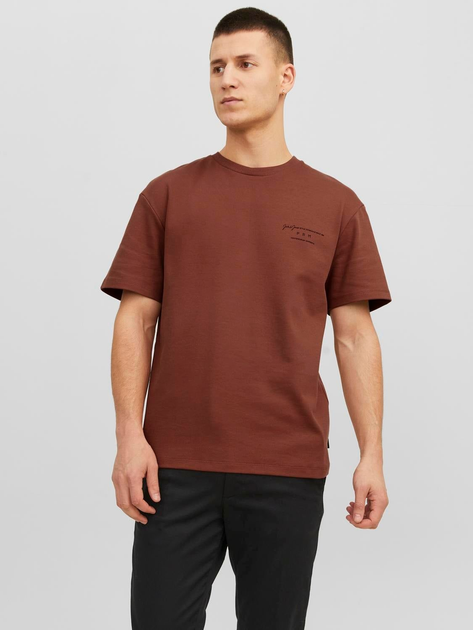 Футболка мужская Jack & Jones XAZ407940HWEL L Терракотовая ...