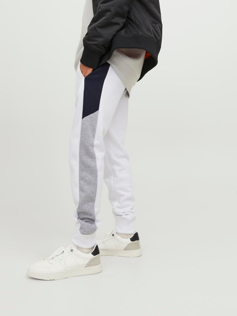 Спортивные штаны на флисе мужские Jack & Jones XAZ436471FCMK M Белые с ...