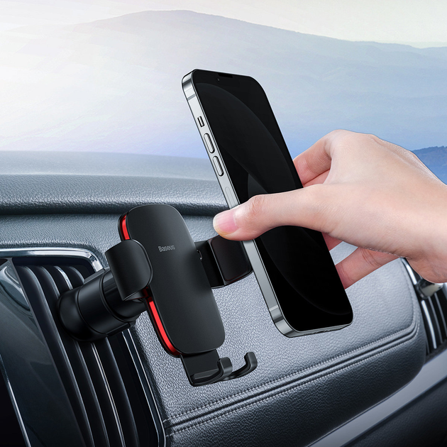 Автотримач для телефону Baseus Metal Age II Gravity Car Mount (SUJS000001) - зображення 7