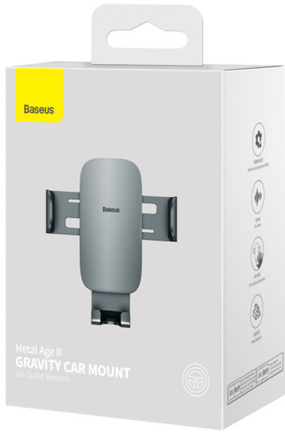 Samochodowy uchwyt do telefonu Baseus Gravity Metal Age II Car Mount (SUJS000013) - obraz 7