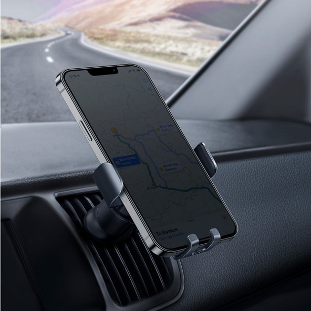 Samochodowy uchwyt do telefonu Baseus Gravity Metal Age II Car Mount (SUJS000013) - obraz 10