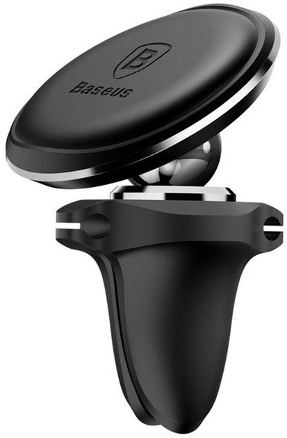 Uchwyt samochodowy Baseus Magnetic Air Vent Car Mount With Cable Clip Black (SUGX020001) - obraz 1