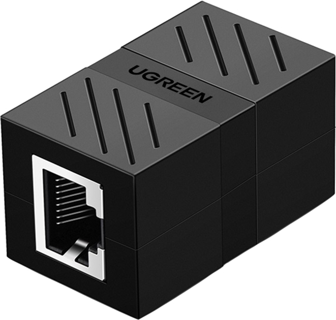 Złącze skrętki Ugreen NW114 RJ-45 Ethernet Cable Extender Adapter Black (6957303823901) - obraz 1