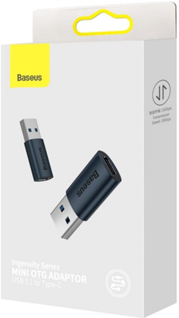 Adapter Baseus Ingenuity Series Mini OTG Adaptor USB 3.1 to Type-C Blue (ZJJQ000103) - obraz 5