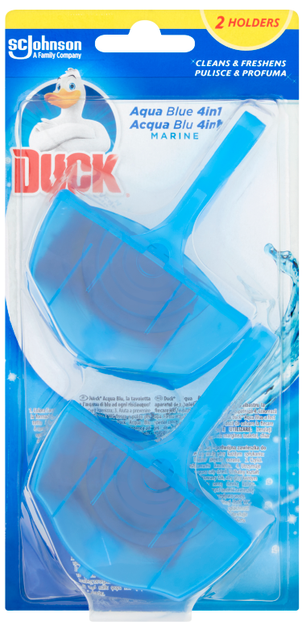 Подвійний туалетний підвіс Duck Aqua Blue 4 в 1 2х40 г (5000204648225) - зображення 1