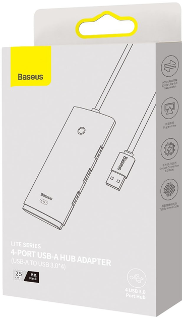USB Hub Baseus Lite Series 4-in-1 (WKQX030001) - obraz 5