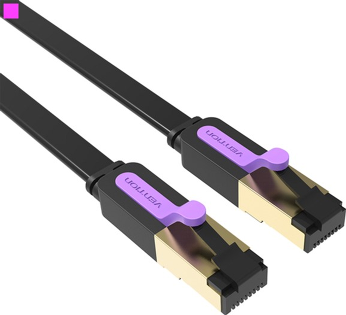 Патч-корд Vention CAT7 FTP Ethernet, 3 м Black (6922794729841) - зображення 1