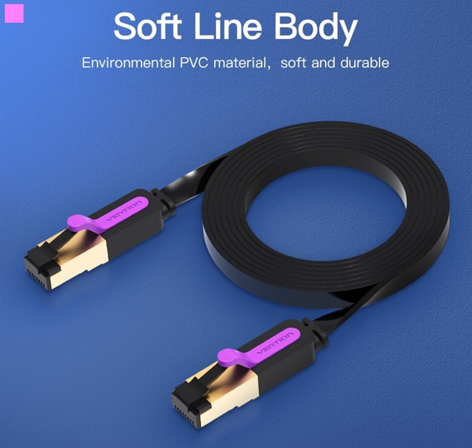Patchcord Vention CAT7 FTP Ethernet 10 m Black (6922794729872) - obraz 14