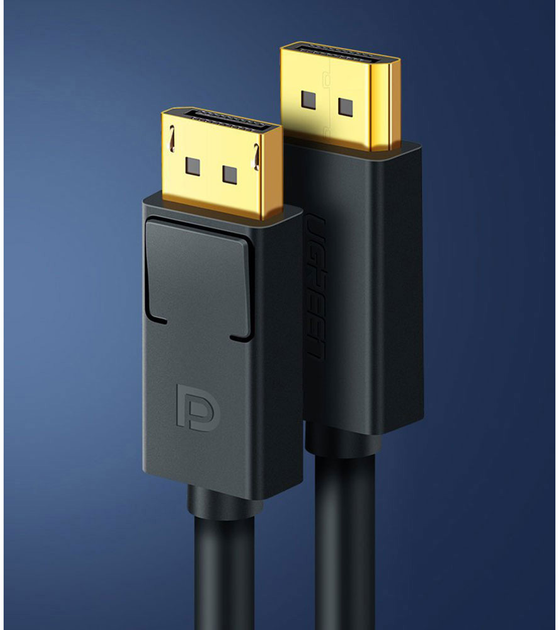 Кабель Ugreen P102 DP V1.2 Male to Male Cable 4K / 60 Гц 2K / 144Гц 5 м Black (6957303812134) - зображення 3